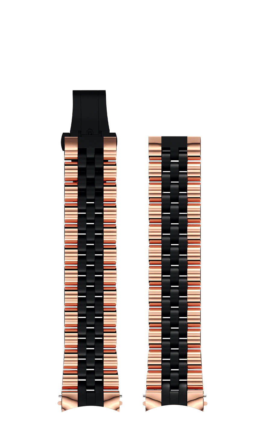 President bracelet, Rose Gold - Black