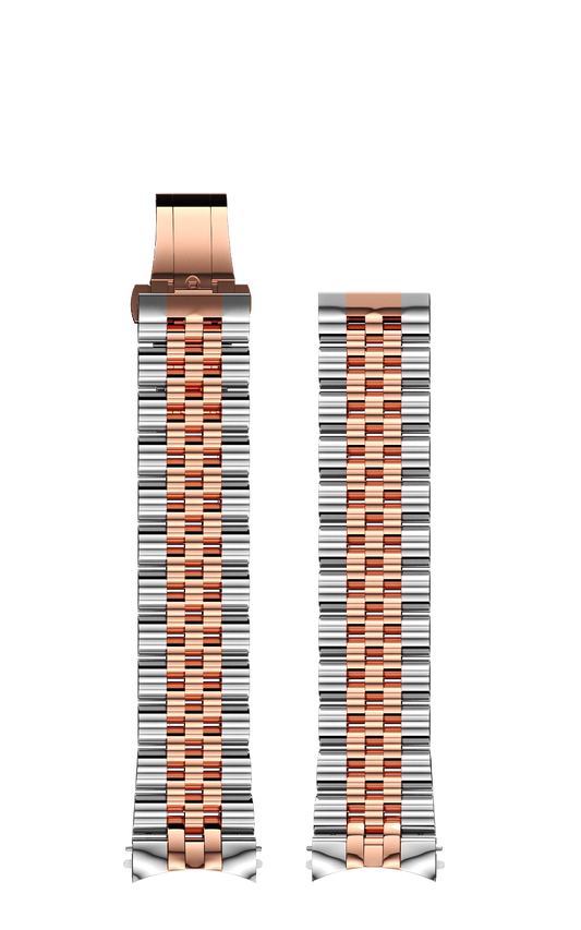 President bracelet, Silver - Rose Gold