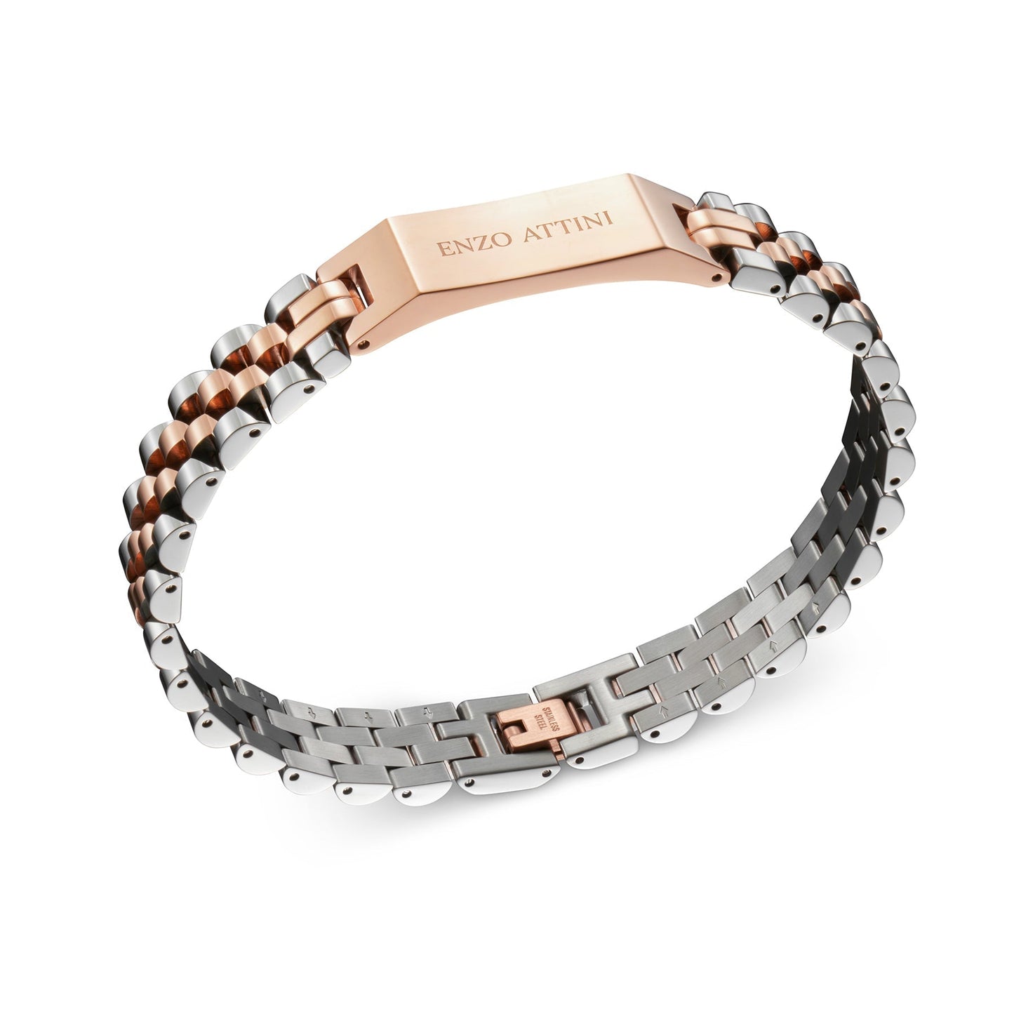 "Romeo e Giulietta " - President Bracelet / Silver & Rose Gold