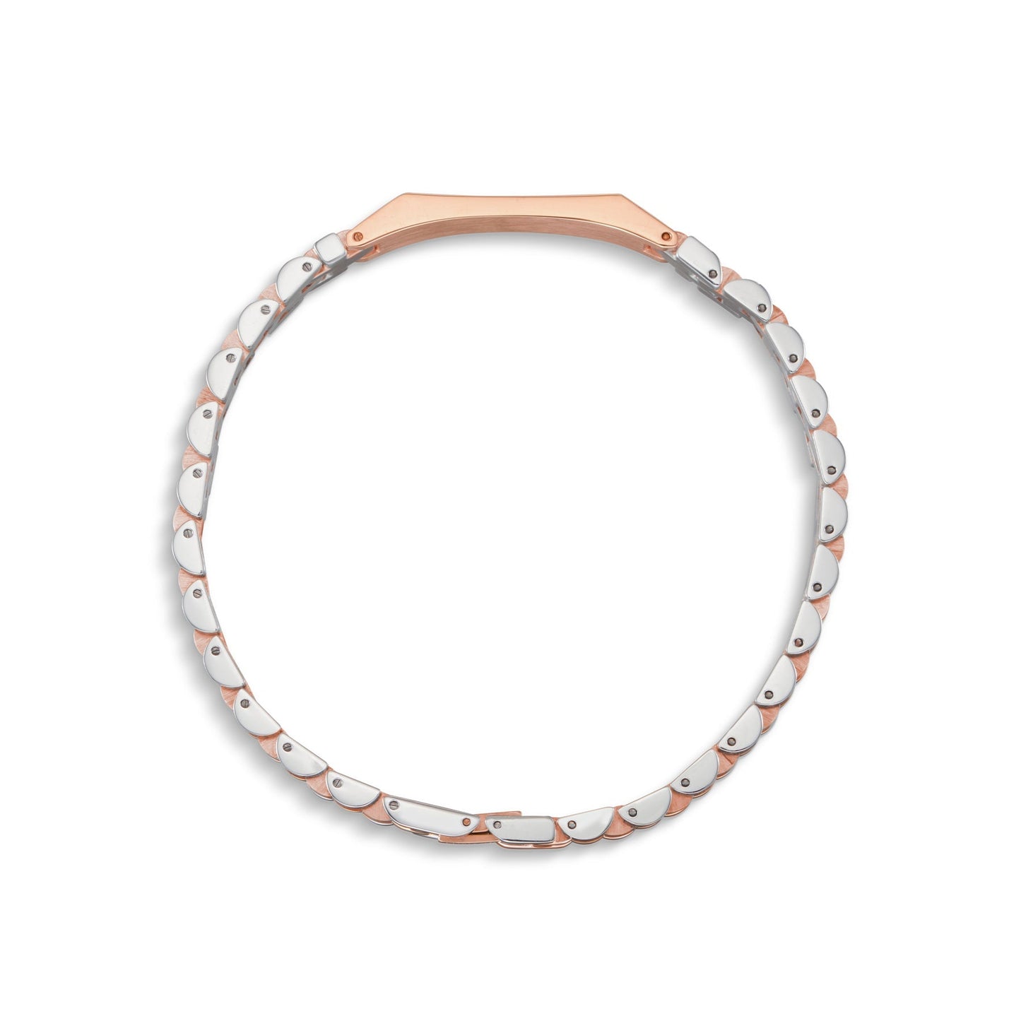 "Romeo e Giulietta " - President Bracelet / Silver & Rose Gold.