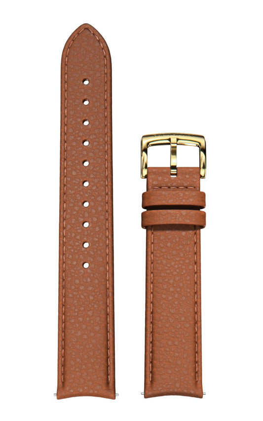 Brown Italian Leather Strap / Gold Buckle - enzoattini.com